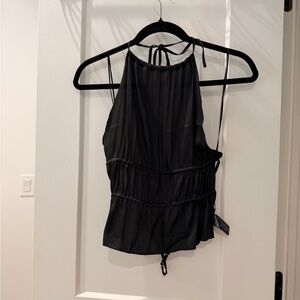Lioness Black Halter Tie-Back Camisole